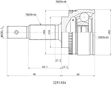 INKO шрус наружный 329140A