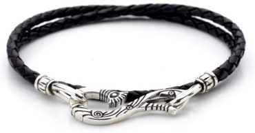PRESTIGE JEWELRY 04-805-5996 длина 22 см, вес 10.83 г серебро, кожа, плетение отсутствует