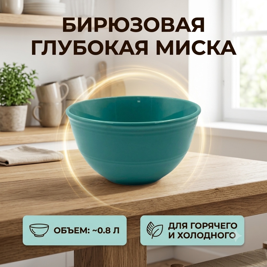 Суповая тарелка 16 см, 1 шт, керамика