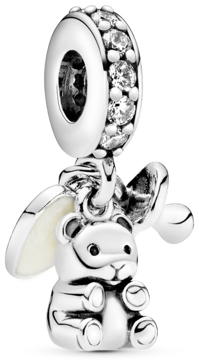 Шарм-подвеска PANDORA «Плюшевый мишка» 792100CZ вес 4.2 г серебро, цирконий