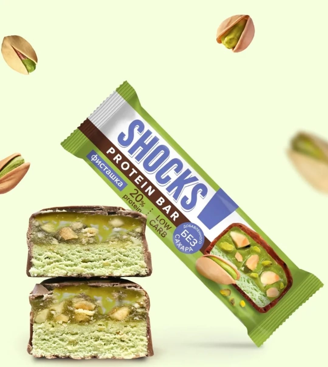 FitnesShock батончик Protein Bar фисташка 1 шт