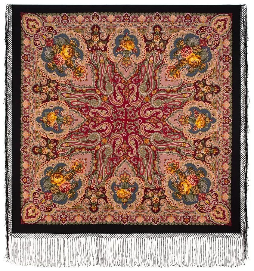 Платок Павловопосадский платок шерсть 148 x 148 см