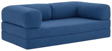 Бескаркасный диван Beless Modul, 200х90 см, обивка велюр, синий