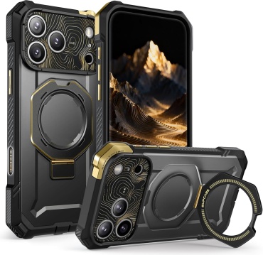 Чехол SUPCASE для Apple iPhone 17 Pro Max черно-золотой