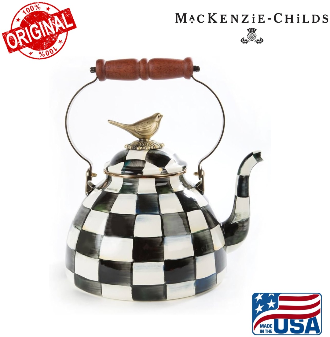 MACKENZIE-CHILDS чайник Handcrafted Courtly Check 3 л, эмалированная сталь