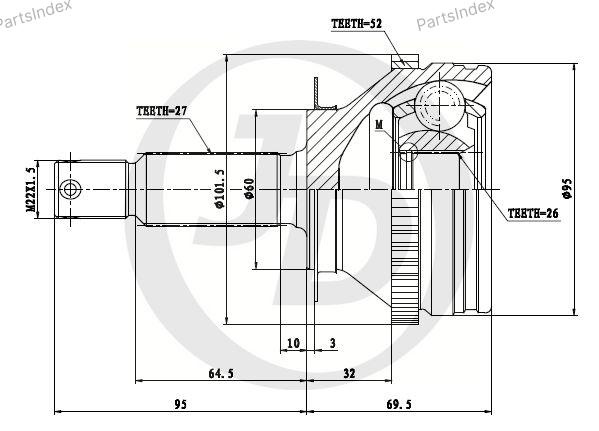 JD ШРУС JCT0090A