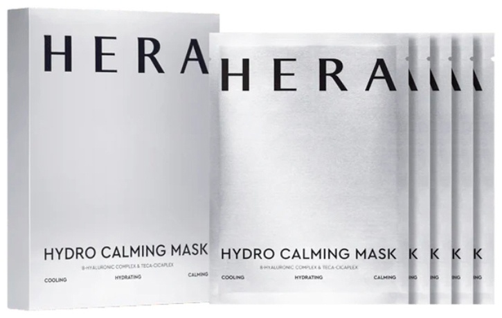 Маска для лица HERA тканевая HYDRO CALMING MASK COMPLEX & TECA CICARIEK COOLING HYDRATING CHON 5 шт