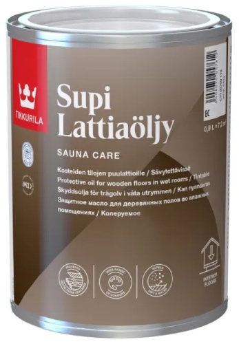 Tikkurila масло Supi Lattiaoljy EC 0.9 л, тон бесцветный