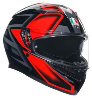 AGV K3 черный, красный 2XL