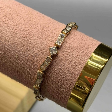 Xuping Jewelry длина 17 см медицинская сталь, фианит