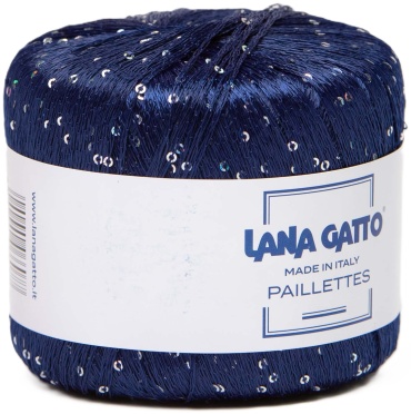Моток Lana Gatto PAILLETTES (8605) синий 195 м 25 г