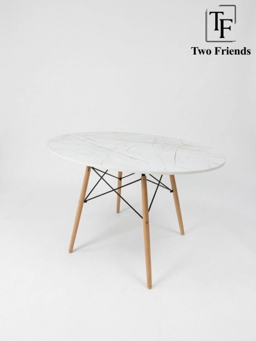 Обеденный стол Two Friends Mountain, 120х80x75 см, ЛДСП, белый, серый, мультиколор