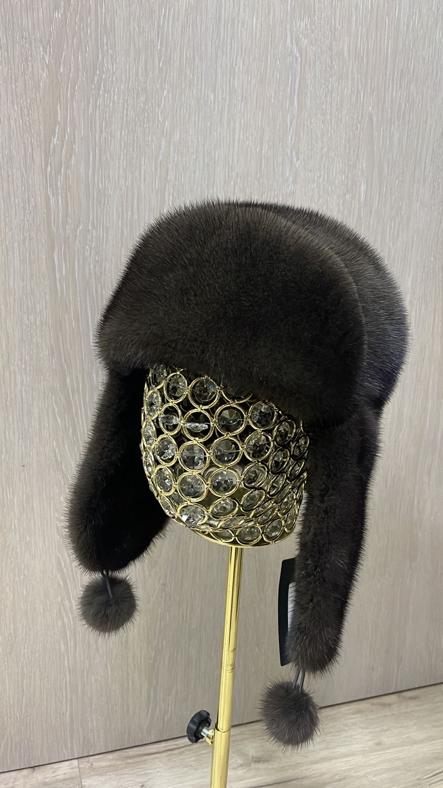 Ушанка SemiFur размер 56, 57, 58, 59, светло-коричневый
