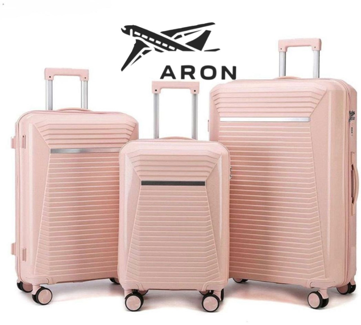 Чемодан ARON-008 полипропилен 220 л светло-розовый