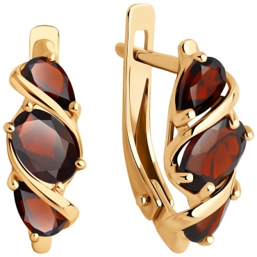 Серьги SOKOLOV EAR-SO-585-239273 вес 2.56 г золото, гранат