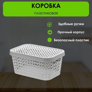 LifeGoods.kz коробка универсальная 19x13x9 см, пластик