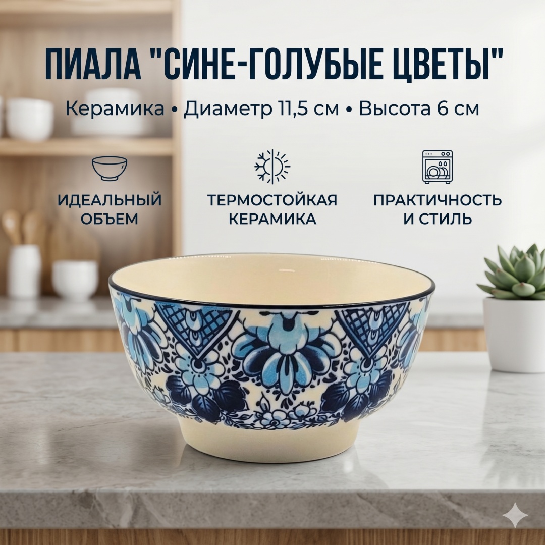 Пиала 1 шт, 400 мл, керамика