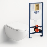 Crapper&amp;Co унитаз с инсталляцией Grohe Q-The Classic Long 7003, санфарфор