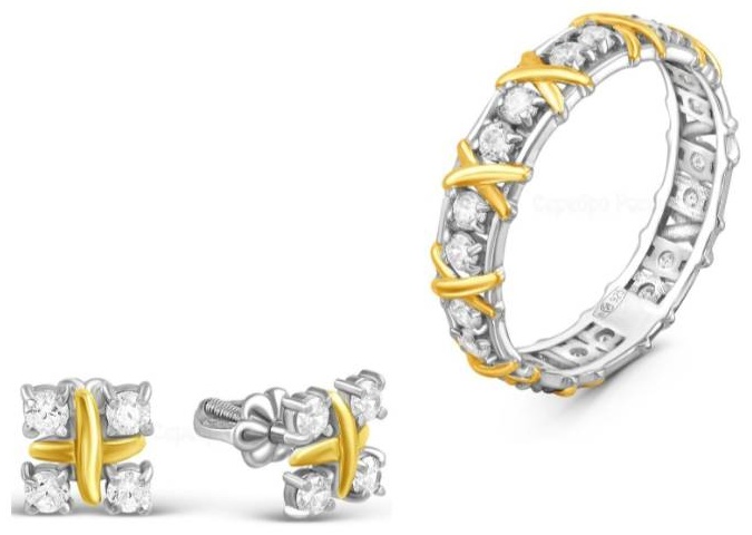 SILVIQUE 3-3370-16-5 вес 3.4 г серебро, фианит