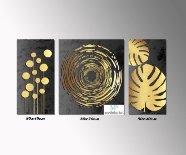 MP modulprint постер Золотой арт на черном 160x80 см