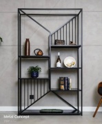 Стеллаж напольный Стеллаж «Гео», 100x35x180 см, черный