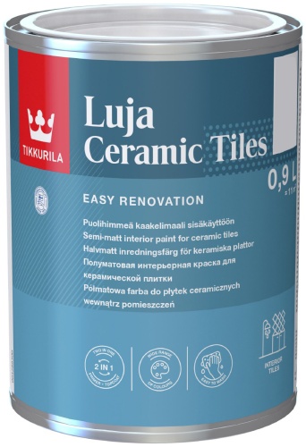 Tikkurila акриловая Luja Ceramic Tiles 0.9 л, бесцветный/прозрачный цвет