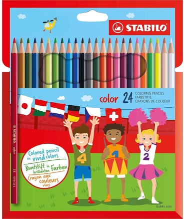 Цветной карандаш STABILO форма шестигранная 24 шт