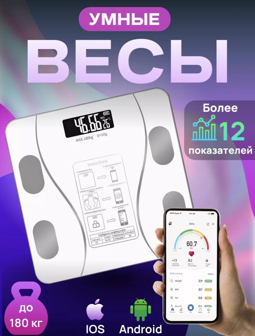 Напольные весы Scale диагностические 151-039 до 180 кг