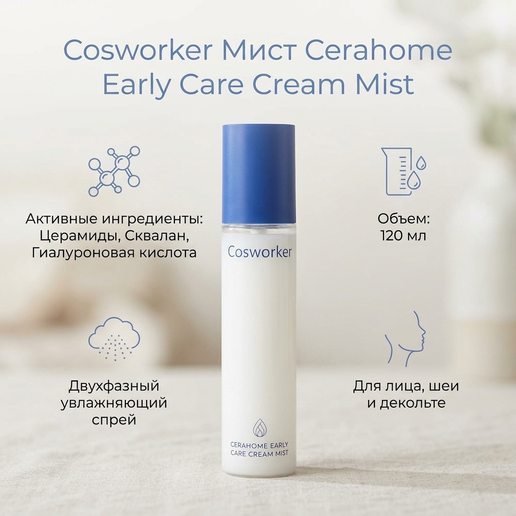 Cosworker мист Cerahome earlycare cream mist 120 мл