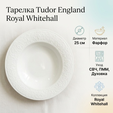 Тарелка Tudor England 25 см, 1 шт, фарфор