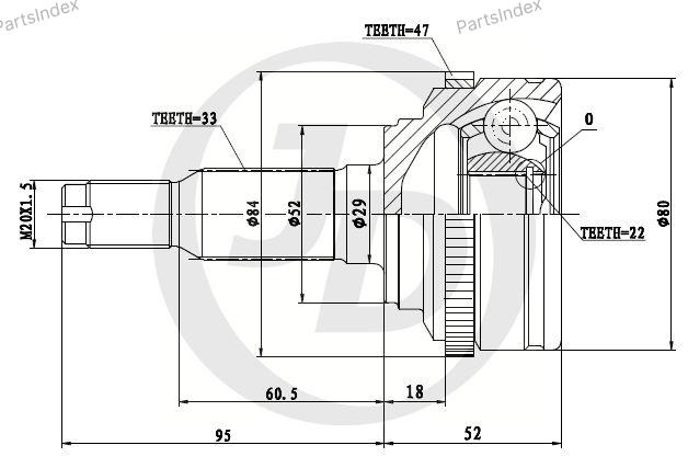 JD ШРУС JCT0235A