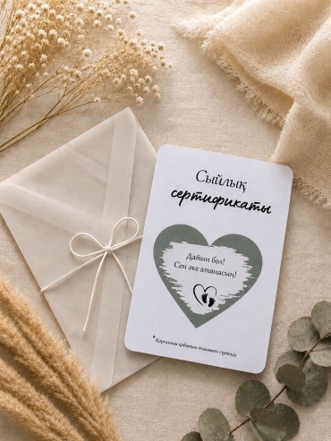 ASGM открытка с конвертом Скретч-открытка «Сообщение о беременности» в подарочном конверте 1 шт
