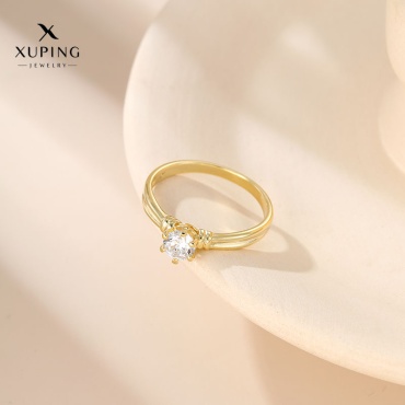 Кольцо Xuping Jewelry 1800018 размер 18 медицинское золото, фианит