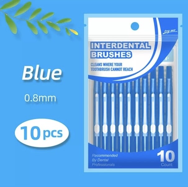 Interdental blue щетка для брекетов средняя 10 шт
