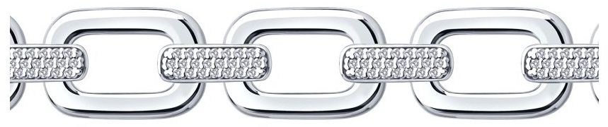 SOKOLOV BRA-SO-925-4308804-17 длина 17 см, вес 21.08 г серебро, плетение фантазийное
