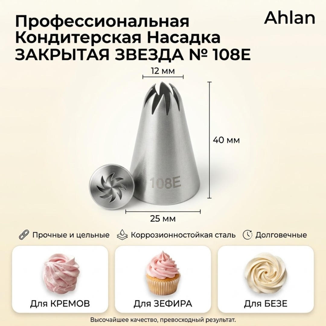 Ahlan насадка кондитерская 123456789 1 шт