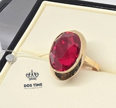 DOS TIME 622752961 размер 18.5 вес 5.69 г золото, рубин