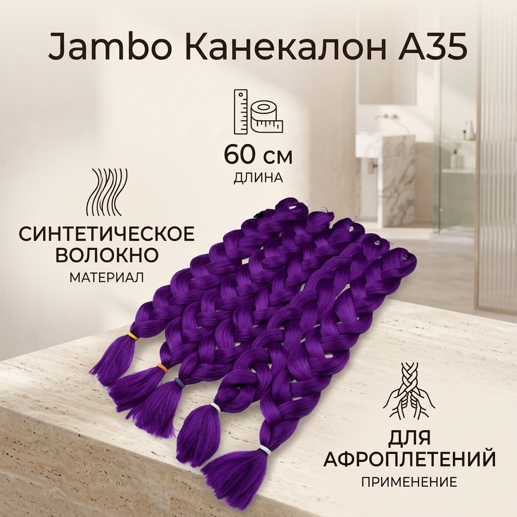 Jambo канекалон фиолетовый А35 женский