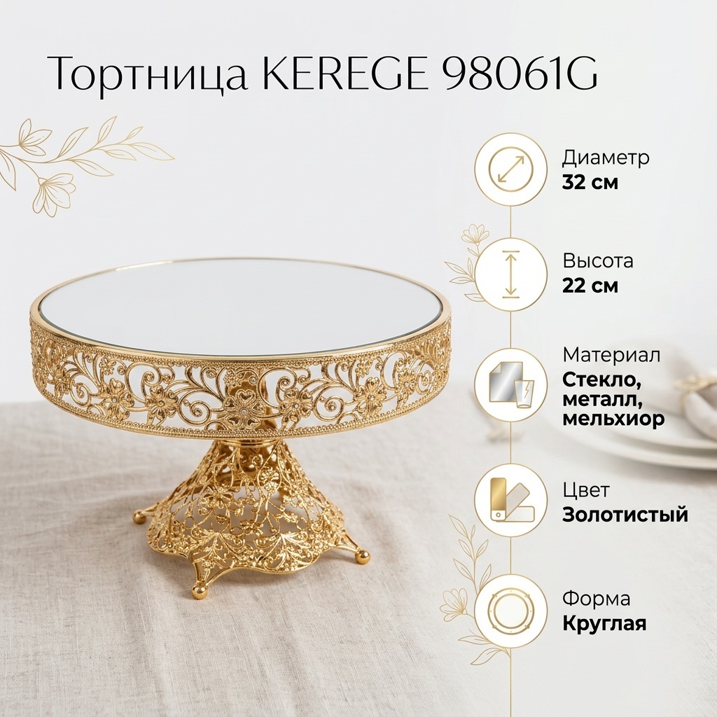 KEREGE тортница 98061G круглая 1 шт