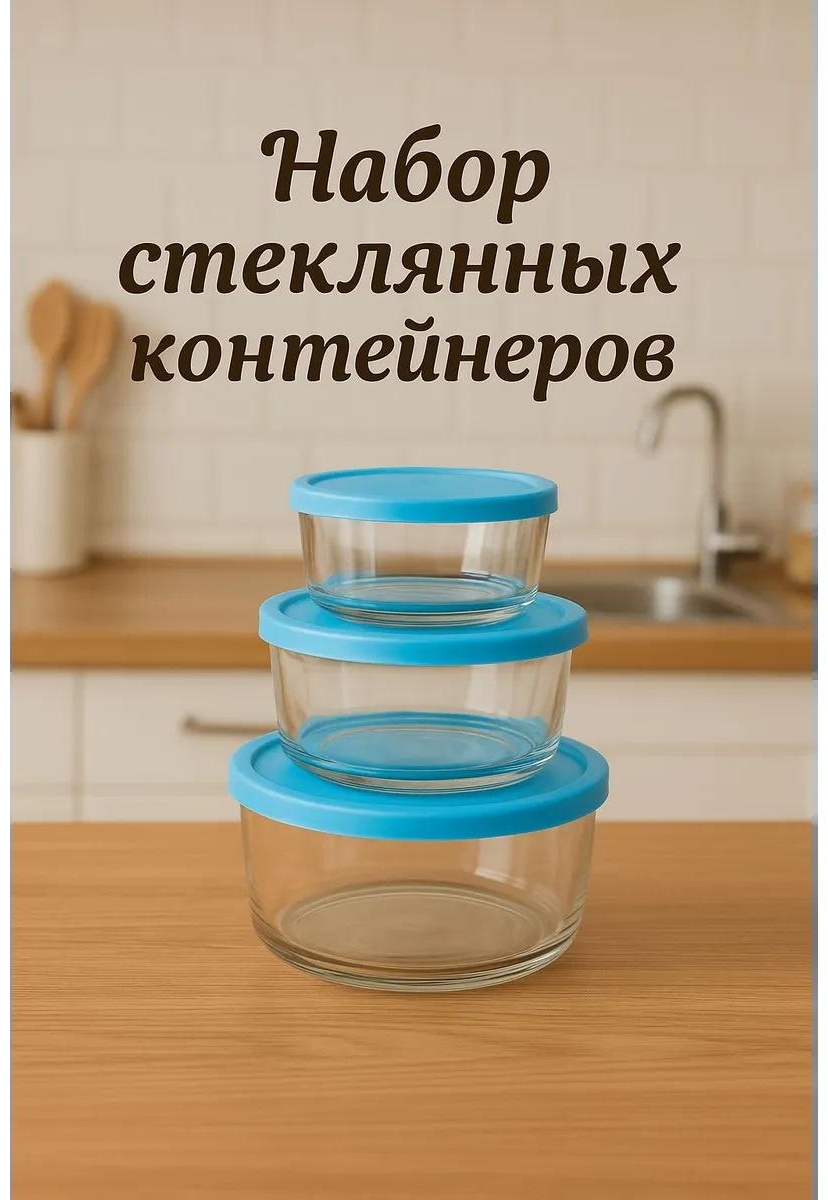 Набор контейнеров wb6fky25t9 3 шт, металлопластик