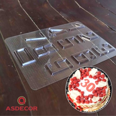 Asdecor для шоколада 51143 Цифры, пластик