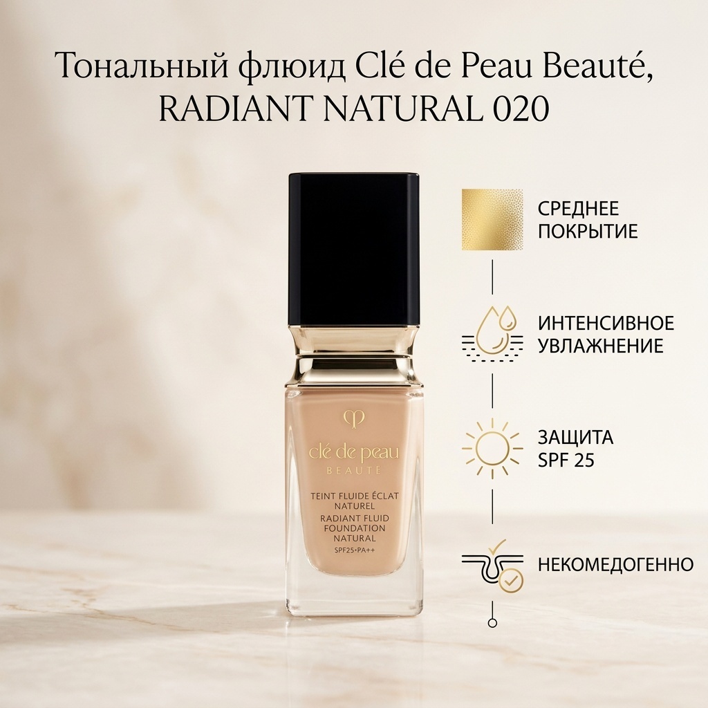 Clé de Peau Beauté RADIANT NATURAL тональный флюид 020 35 г