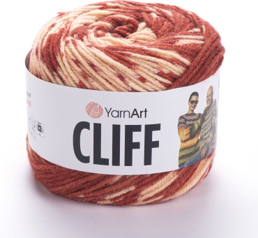 Моток YarnArt Cliff 8311 - Терракотово-персиковый меланж 245 м 150 г