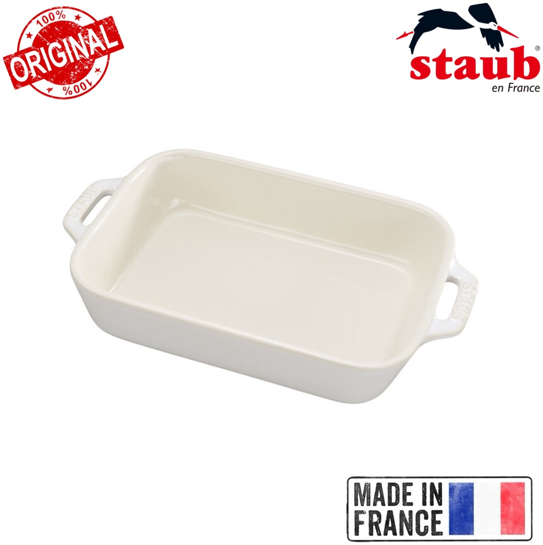 Staub форма Oven Dish Ivory White, керамика