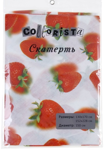 Скатерть Collorista 170x130 см, ПВХ, полиэстер, 1 шт