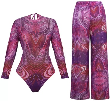 Купальник слитный Omg shop фиолетовый, фуксия