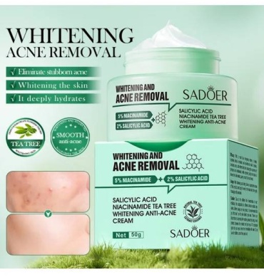 Маска для лица SADOER крем, грязевая Salicylic Acid Niacinamide Tea Tree Whitening Acne-Removing Mud Mask 1 шт