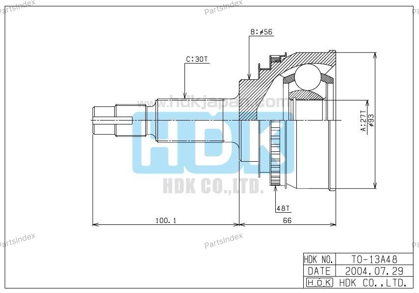 HDK ШРУС TO013A48