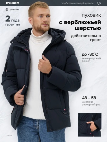 Пуховик OHARA синий