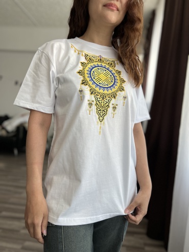 Футболка Burkit style белый, желтый